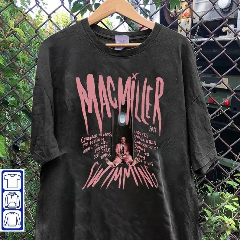 Mac Miller Swimming Album Unisex Heavy Blend Hooded Sweatshirt, Mac Miller T-Shirt, Kids Hip Hop 90s Bootleg Vintage Shirt