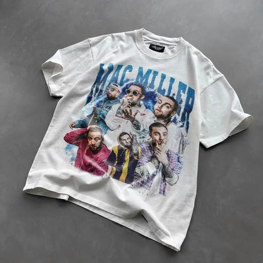 Mac Miller T-Shirt Limited Hip Hop Graphic Tee Mac Miller Merch Self Care Swimming Circles GO:OD AM, Kids Hip Hop 90s Bootleg Vintage Shirt