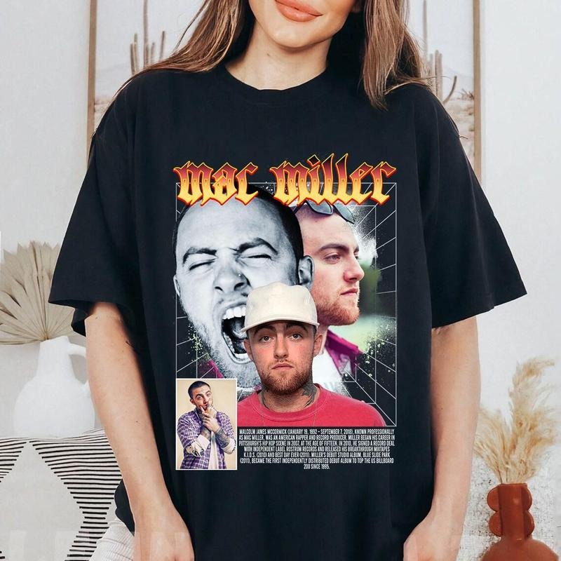 Mac Miller T-Shirt, Vintage Rap Tee Shirt, Mac Bootleg Shirt, Mac Miller Vintage Graphic Tee, Retro Hip-Hop Shirt for Music Lovers