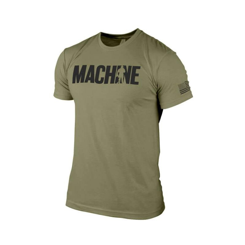 Machine Stamp Tee - Military Green, Men's Summer Cotton T-Shirt Hoodie, Sweatshirt | WearSparks.com