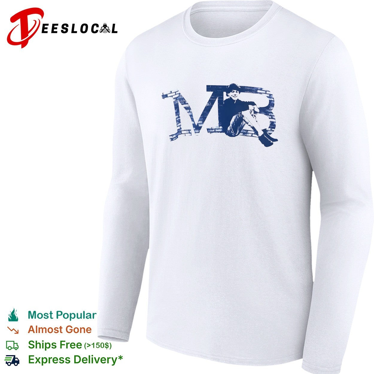 Maddox Batson sitting MB monogram shirt