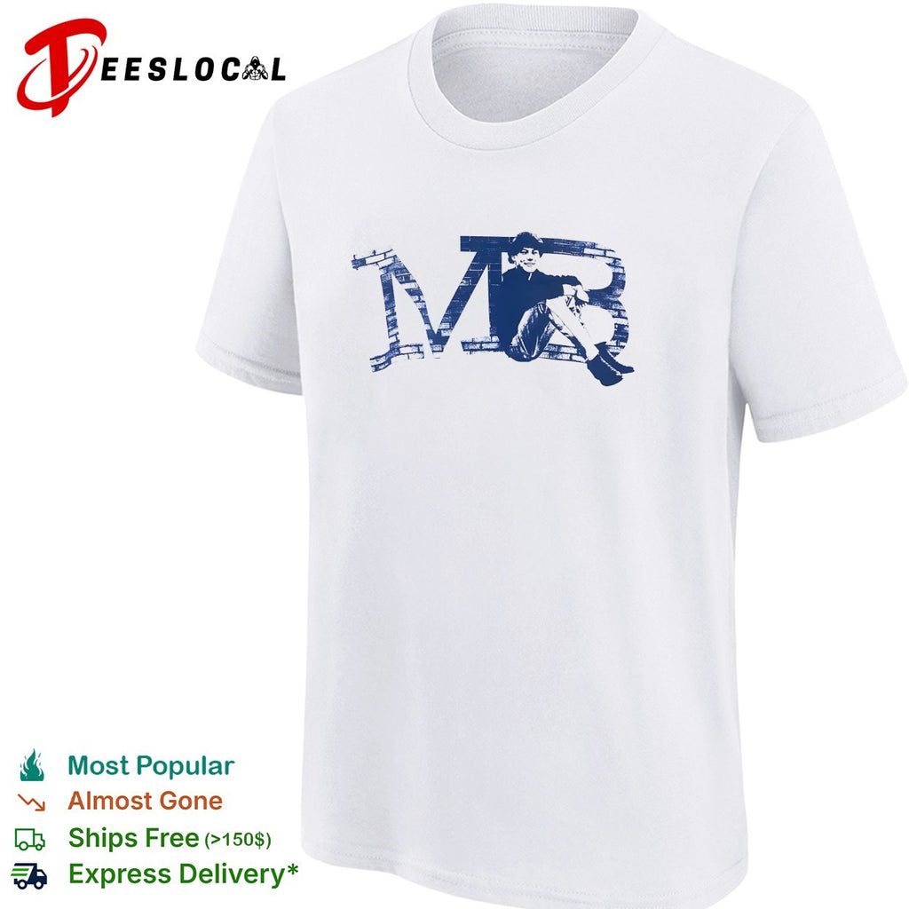 Maddox Batson sitting MB monogram shirt