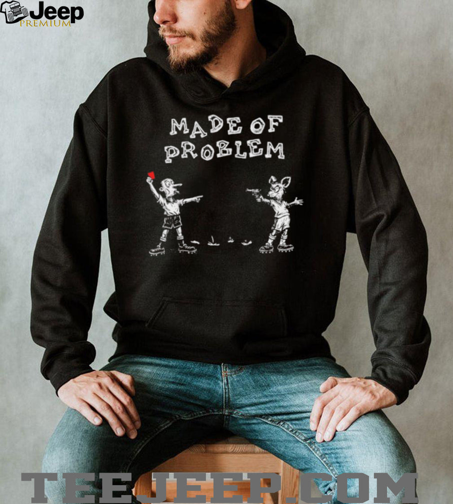 Made of Problem Funny Referee vs Wolf Soccer Graphic T Shirt
