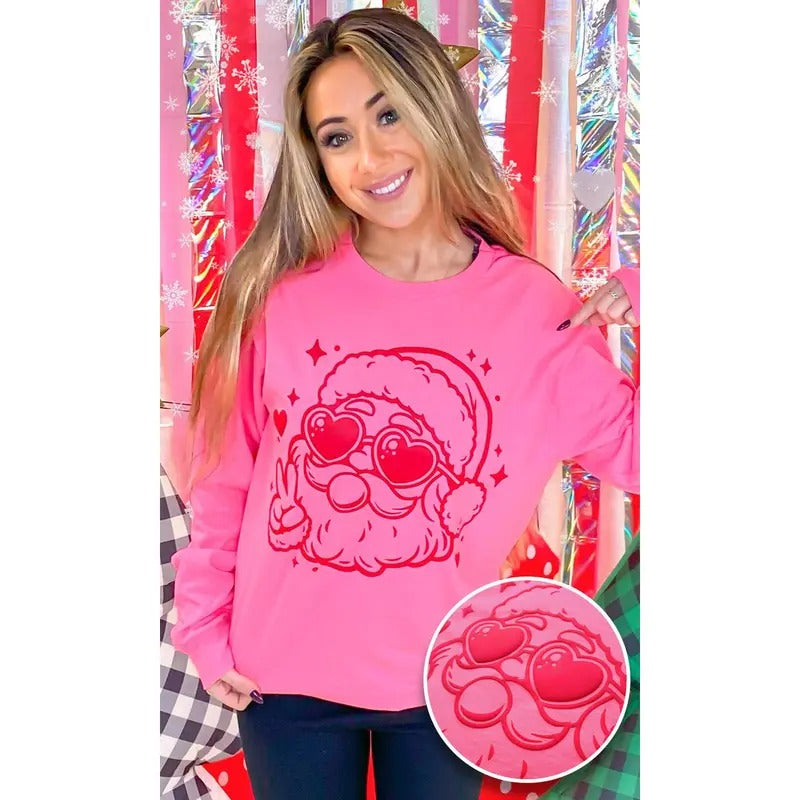 Magic Puff Bubble Gum Christmas Santa Graphic Long Sleeve T-Shirt Hoodie, Sweatshirt | WearSparks.com