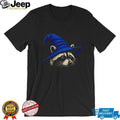 Magic Raccoon Blue Wizard Hat Trash Panda Fantasy Halloween T Shirt