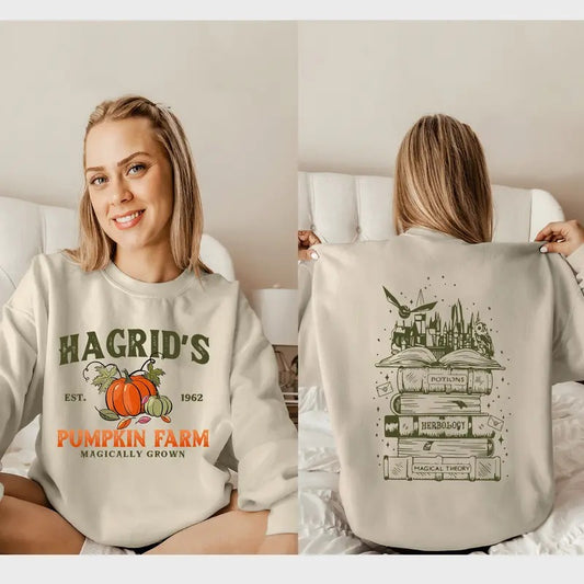 Magical Castle Halloween Sweatshirt, Halloween Cartoon, Pumpkin Crewneck, Halloween Gifts, Vintage Halloween Tshirt, Sweatshirt, Hoodie,  Cozy Seasonal Clothing