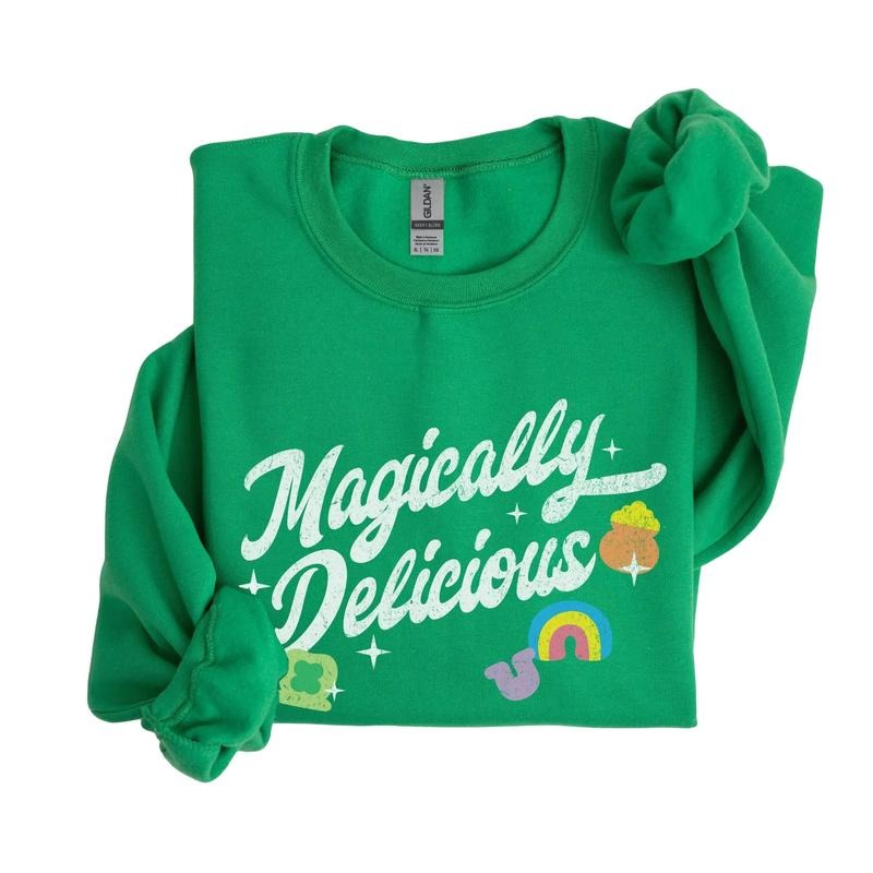 Magically Delicious Sweatshirt, Funny St Patrick's Day Crewneck