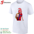 Majin Buu holding Erling Haaland head Norway shirt