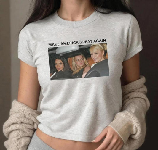 Make America Great Again Baby Tee, Iconic Celebrity Baby Tee, 90s Y2K Baby Tee, Aesthetic Baby Tee