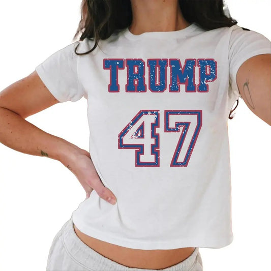 Make America Trump Again Baby Tee, Trump 47 Baby Tee, Trump 2024, Republican Casual Comfort