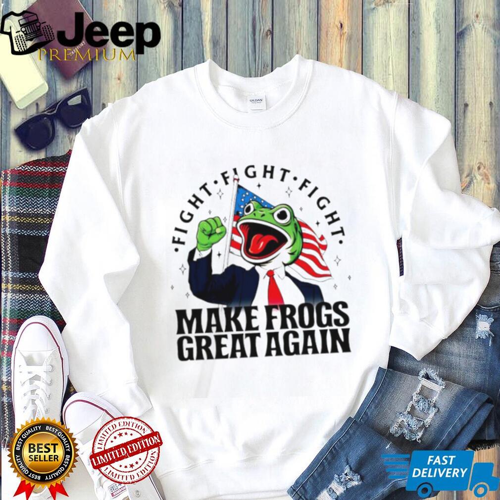 Make Frogs Great Again Funny Patriot Frog Fight T Shirt