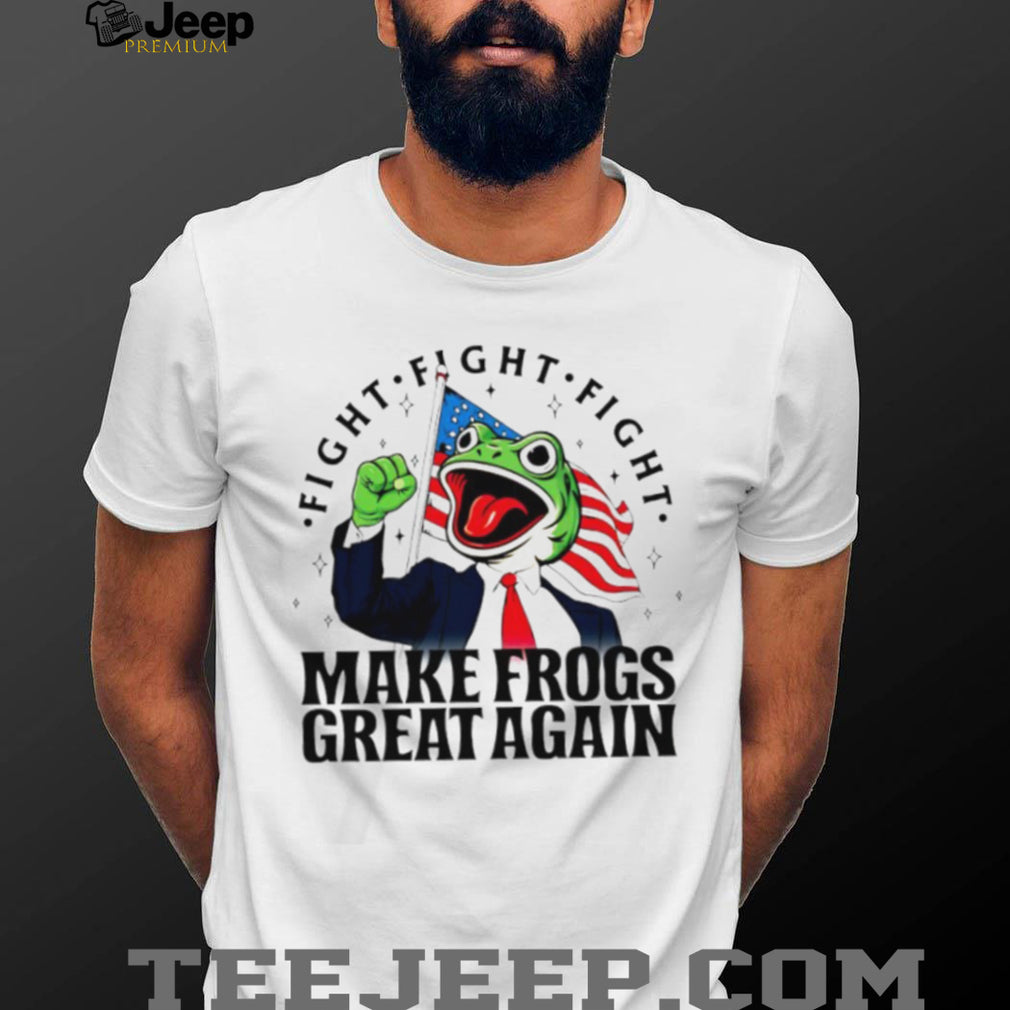 Make Frogs Great Again Funny Patriot Frog Fight T Shirt