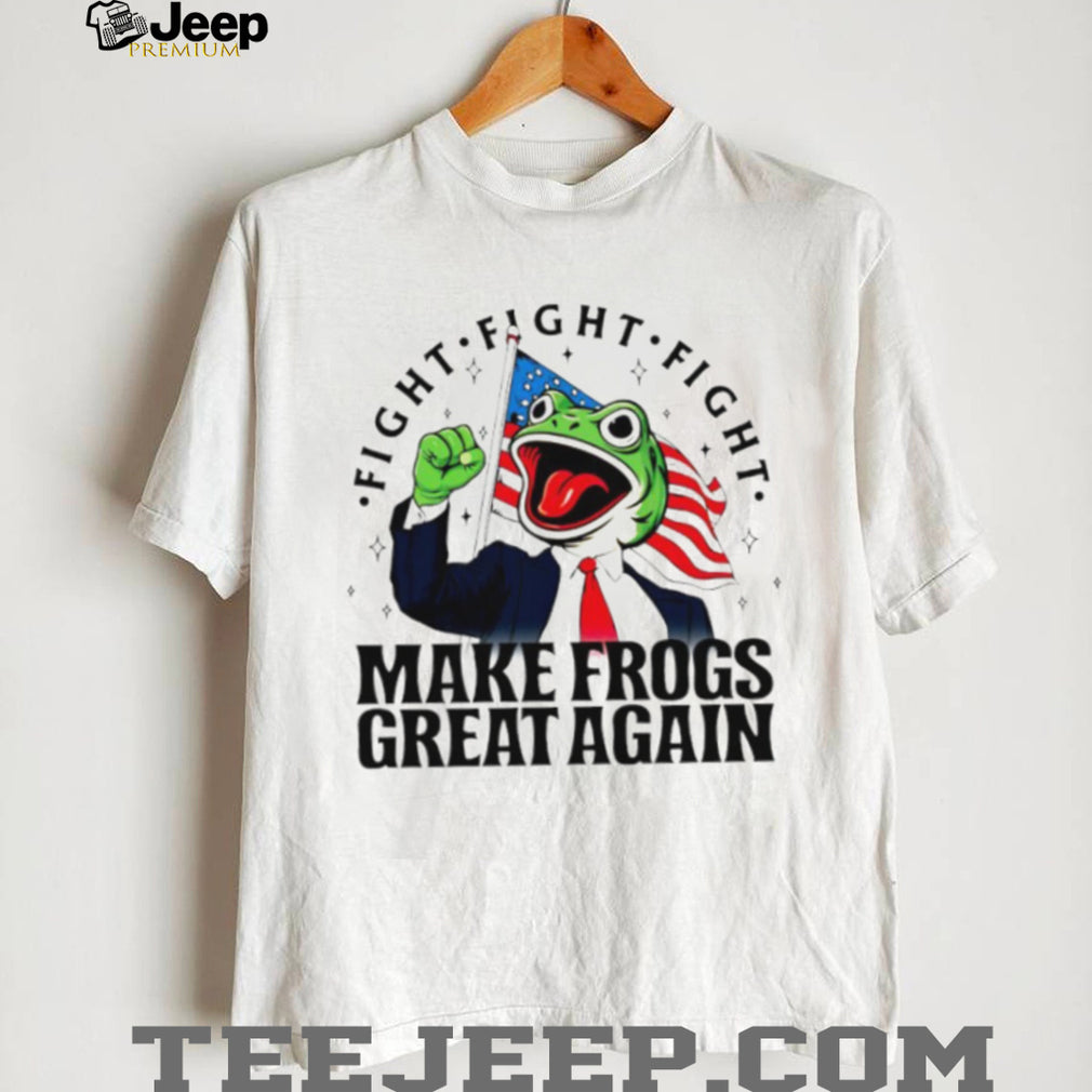 Make Frogs Great Again Funny Patriot Frog Fight T Shirt