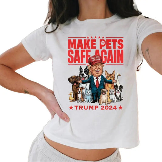 Make Pets Safe Again Trump 2024 Save Our Pets Baby Tee Casual Comfort