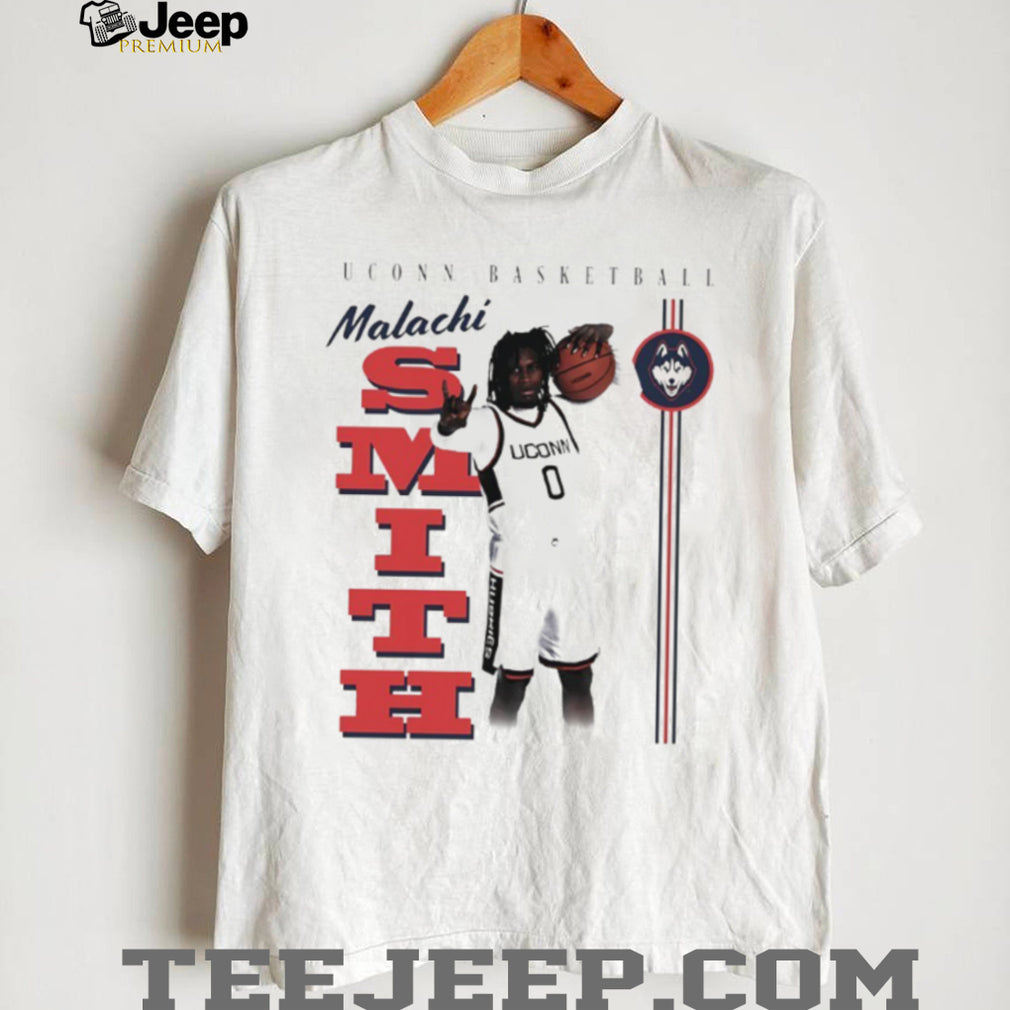 Malachi Smith UConn Basketball #0 Graphic White T Shirt