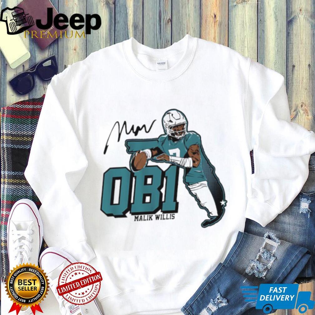 Malik Willis QB1 Football Signature Illustration T Shirt