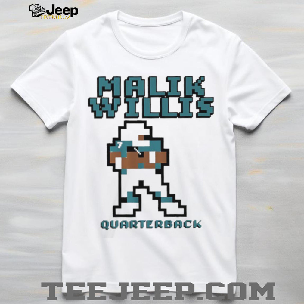 Malik Willis Quarterback 8 Bit Pixel Art Retro T Shirt