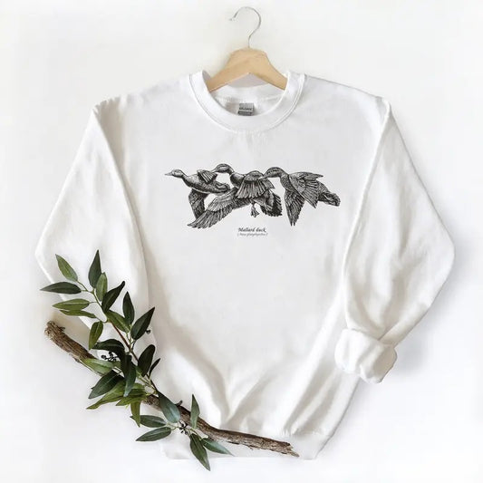 Mallard Duck National Wildlife Vintage Hunting Season 90s Unisex Sweatshirt Pullover, T-shirt, hoodie Cotton PA2501 Fabric Menswear