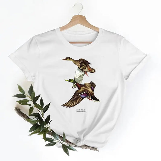 Mallard Duck husband wife Couple T-shirt Hunting Season Graphic Vintage Gift For Unisex Hoodie Sweatshirt Pullover Cotton