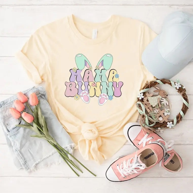 Mama Bunny Tee, Bunny Shirt, Mama Bunny Baby Shirt, Easter Outfit, Easter Mom Shirt, Mama Bunny Tee, Pregnancy...
