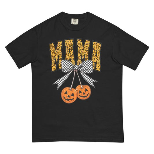 Mama Cherry's Halloween Shirt Comfort Colors Unisex Apparel Relaxed Fit Printed In The USA Clothing Womenswear Casual Comfort Cotton Top Athletic Boho Chic Short Sleeve Crew Neck T-Shirt