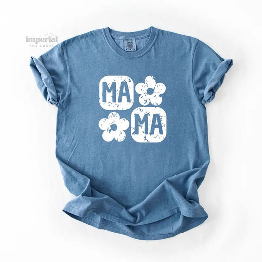Mama Comfort Colors T-Shirt, Vintage Graphic Tee, Garment-Dyed Cotton, Unisex Relaxed Fit, Casual Aesthetic Streetwearstyle{n002}2