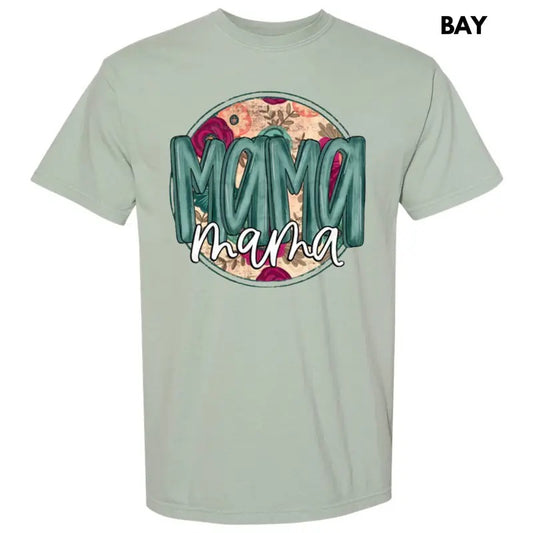Mama Dark Floral Comfort Colors T-Shirt