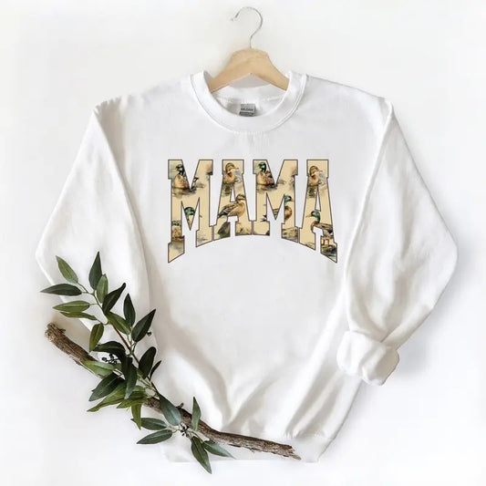 Mama Mallard Duck Sweatshirt Vintage Hunting Season 2025 to 2026, Duck Mama T-shirt Unisex, Hoodie, cotton Fabric
