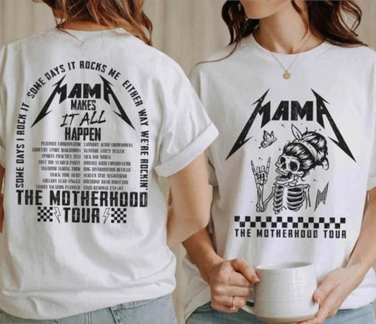 Mama Motherhood Tour 2 Sided Shirt Motherhood Shirt Mother's Day Shirt Mama Sweatshirt Gift For Mother's Day Checkered Mama Shirt TK43GN