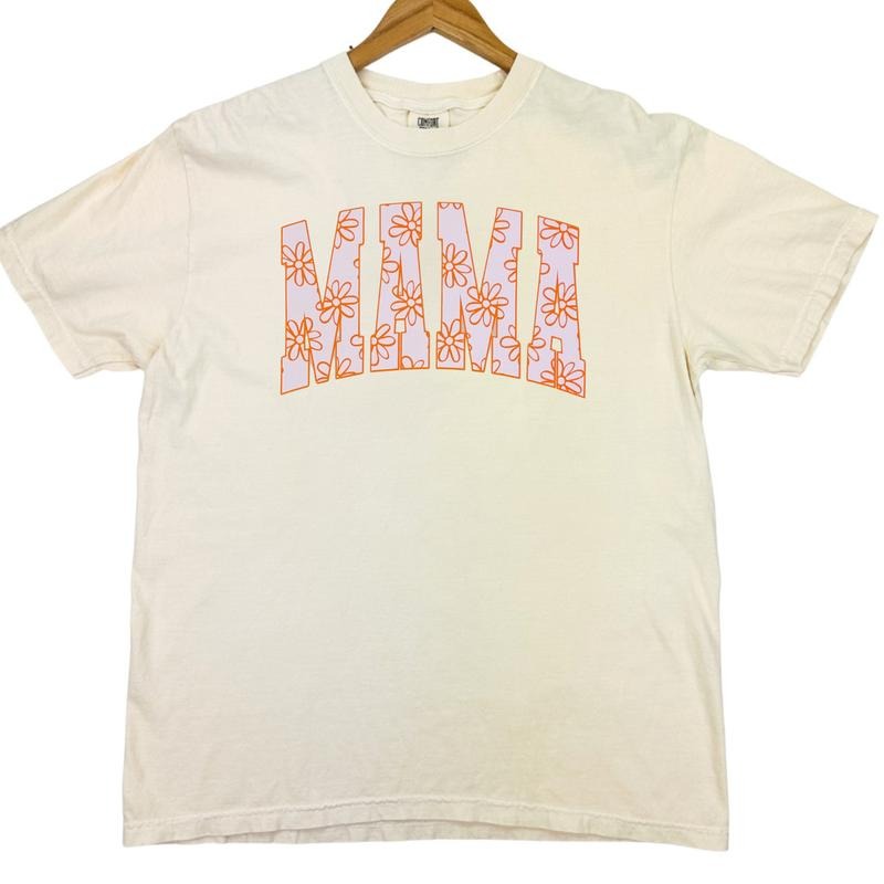 Mama Retro Flowers Comfort Colors T-Shirt Hoodie, Sweatshirt | WearSparks.com