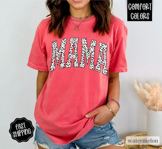 Mama Shirt Comfort Colors, Mother's Day Gift for Mom, Mama Varsity Letters Shirt, Cute Mom Shirt, Oversized Mama Tshirtstyle{n002}2