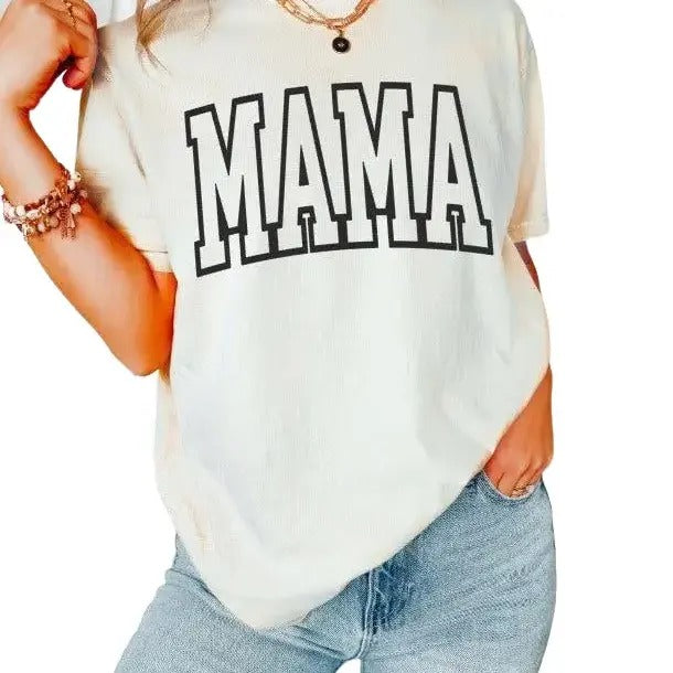 Mama Shirt, Mom Shirt, Gift For Mom Tee, Mother's Day Shirt, New Mom, Trendy Mom Shirt, Mama Gift Shirt, Unisex T-Shirt, Gifts For Mom Mother From Children Kids, Short Sleeve Tee Shirt, Mom Gifts, Gifts For Birthday Mothers Day