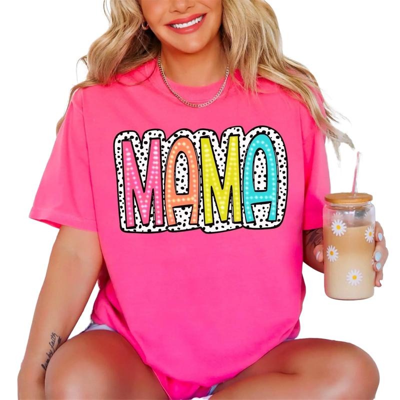 Mama Tshirt, Mama Neon Shirt, Cute Mom Shirts, Mother's Day Tshirt, Cute Mama Tee, Unisex T-Shirt, Gifts For Mother Mama From Daughter Son, Short Sleeve Tee Shirt, Gifts Ideas For Mommy, Gifts For Birthday