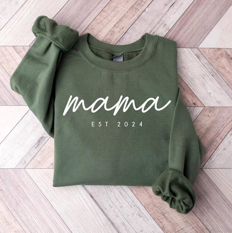 Mama est 2024 Gift For Mom, Mother's Day Gift, Mommy Shirt, New Mom Gift, Gift for Mother, Mama  T-shirt, sweater and Hoodie