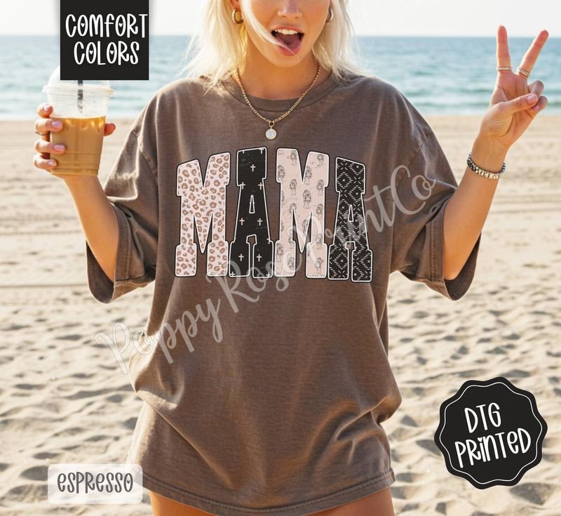 Mama tiger Shirt Comfort Colors, Trendy Graphic Women's Tee, Gift for Her