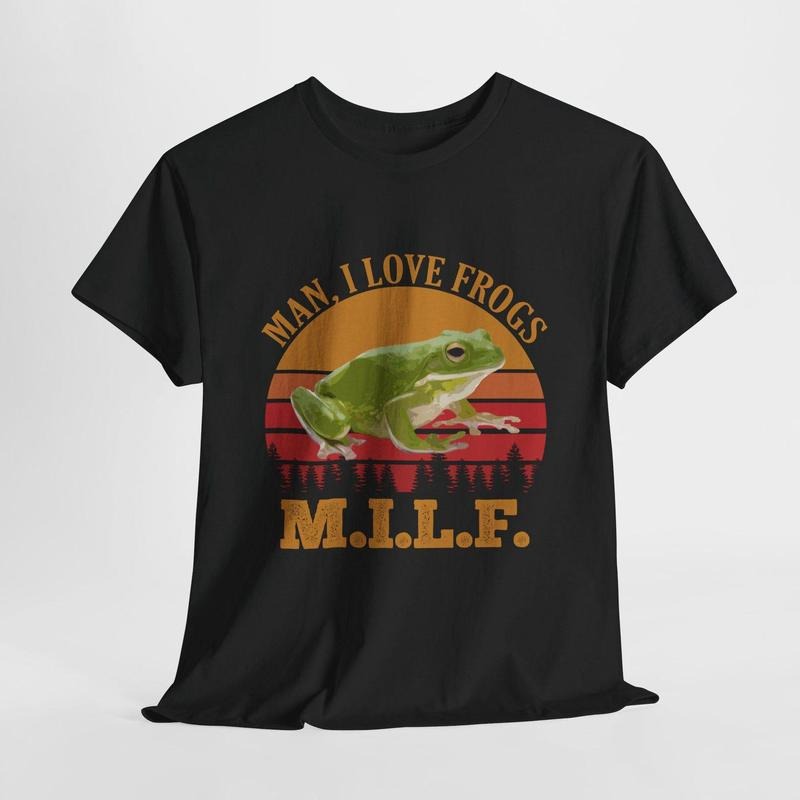 Man I Love Frogs M.I.L.F. Vintage Frog T-Shirtstyle{n002}2