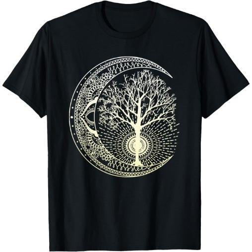 Mandala T-Shirt Tree of Life Tattoo Style Shirt T-Shirt Made in USA