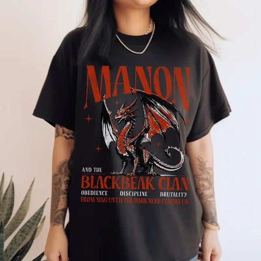 Manon Blackbeak Licensed Sarah J Maas Merch Throne Of Glass Wyvern Manon Acotar Shirt, Size S, Tee Sport Grey New