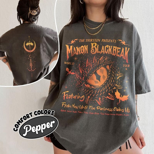 Manon Blackbeak Throne of Glass Comfort Colors Shirt, The Thirteen Shirts, From Now Until The Darkness Claims Us Womenswear