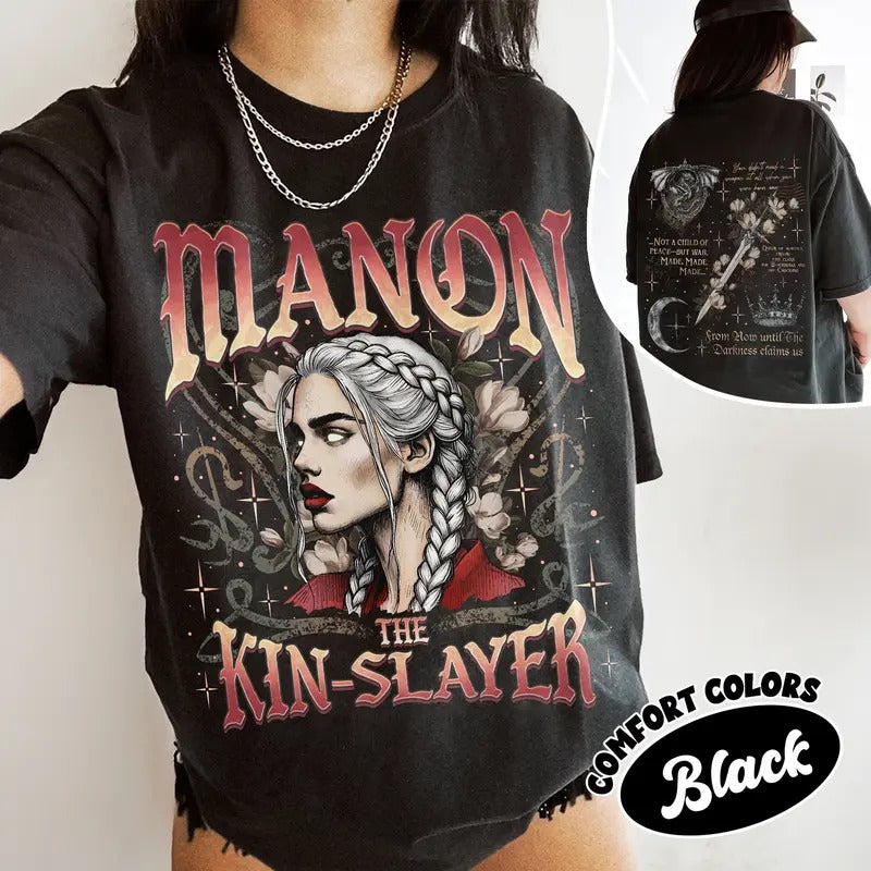 Manon The Kin Slayer Comfort Colors Shirt, The Thirteen Two Sided TShirt For Fan, TOG From Now Until The Darkness, Womenswear Gift For Book Lover