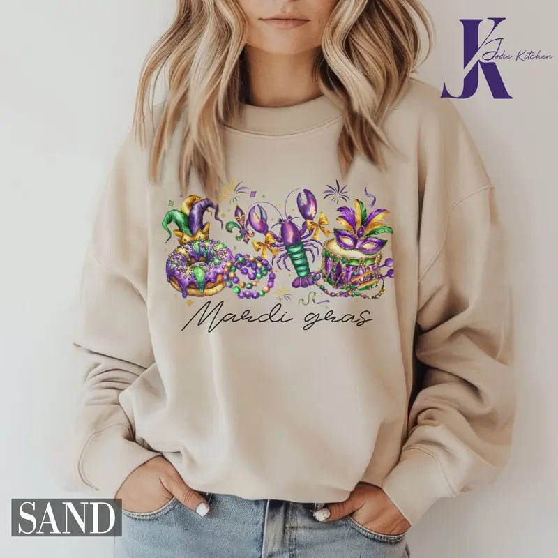 Mardi Gras Comfort Colors Shirt, Mardi Gras Carnival Shirt, Women Mardi Gras Tee, New Orleans Shirt, Mardi Gras Gift