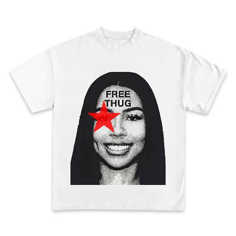 Mariah red free thug tee add a touch of boldness with this red graphic Hoodie, Sweatshirt | WearSparks.com