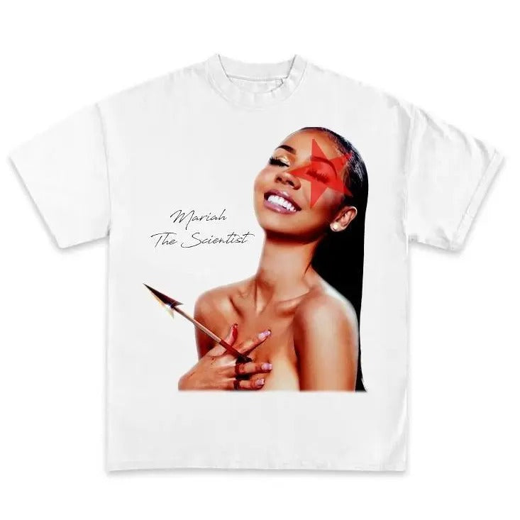 Mariahh Red Star Fashion Tee Cotton Fit Top T-Shirt Sweatshirt, Hoodie, Comfort Colors