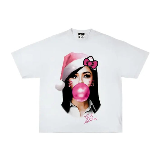 Mariahhh TS BUBBLE GUM Tee Shirt Chrismas Pink - Classic Cotton Fabric Menswear