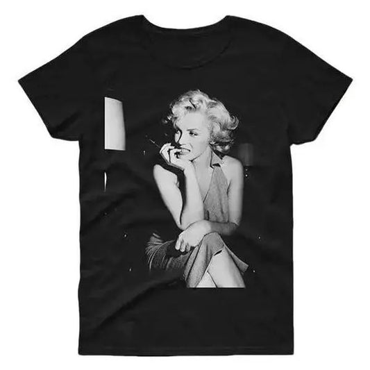 Marilyn Monroe Vintage T-Shirt, Marilyn Monroe Graphic Cotton Menswear Tshirt Streetwear