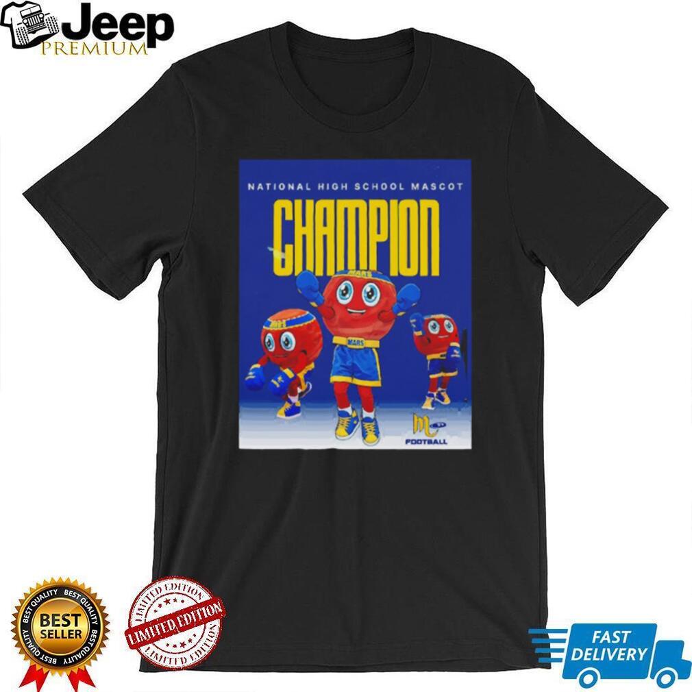 Mars High School Mascot National Champion Football Graphic T Shirt