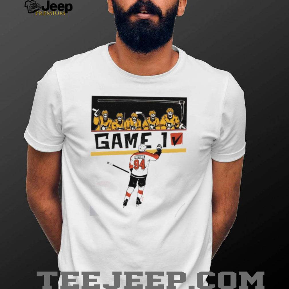 Martone 94 Hockey Skeleton Team Game 1 Victory Graphic T Shirt