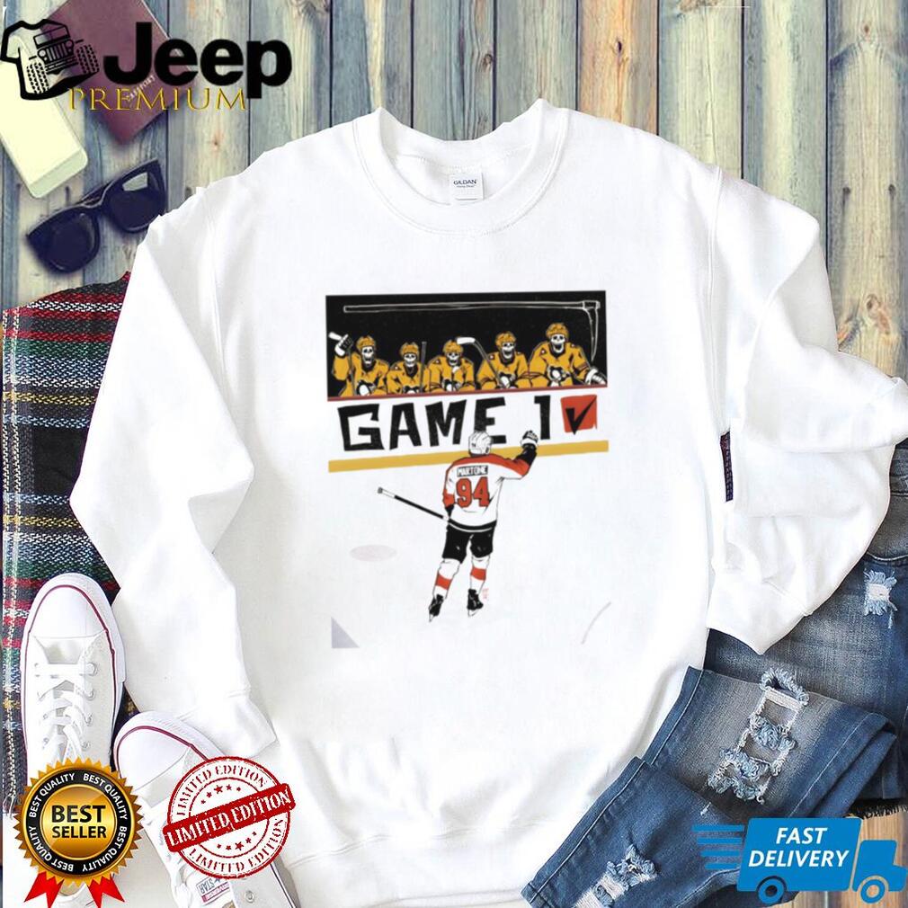 Martone 94 Hockey Skeleton Team Game 1 Victory Graphic T Shirt