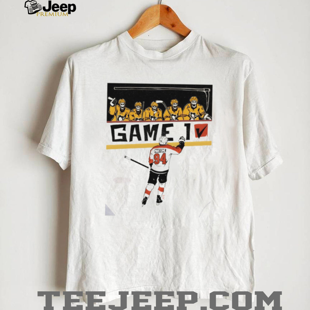 Martone 94 Hockey Skeleton Team Game 1 Victory Graphic T Shirt