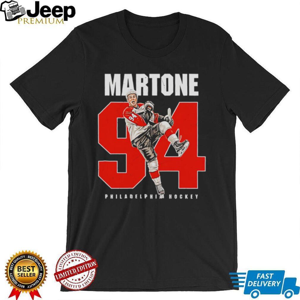 Martone 94 Philadelphia Hockey Vintage Retro Sports Legend Tribute Men Fans Athletic T Shirt